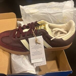 adidas Samba OG " Maroon/Core White/Gold Metallic" sneakers